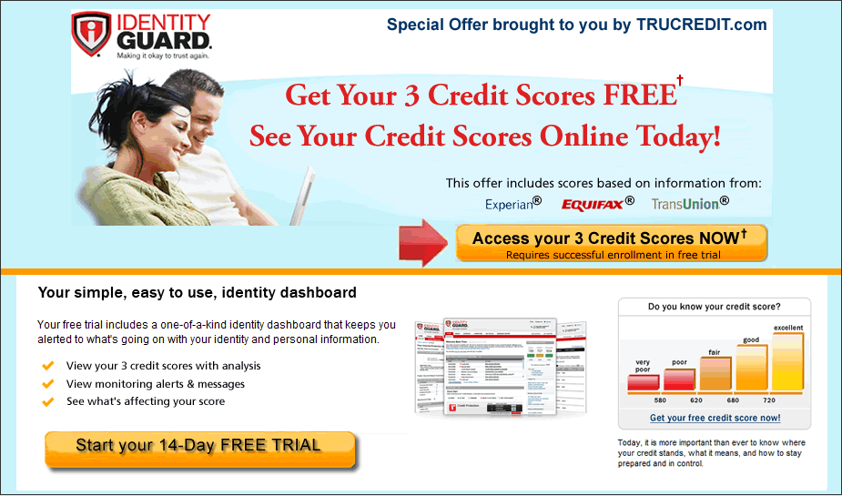 identity guard monitoring and credit scores
